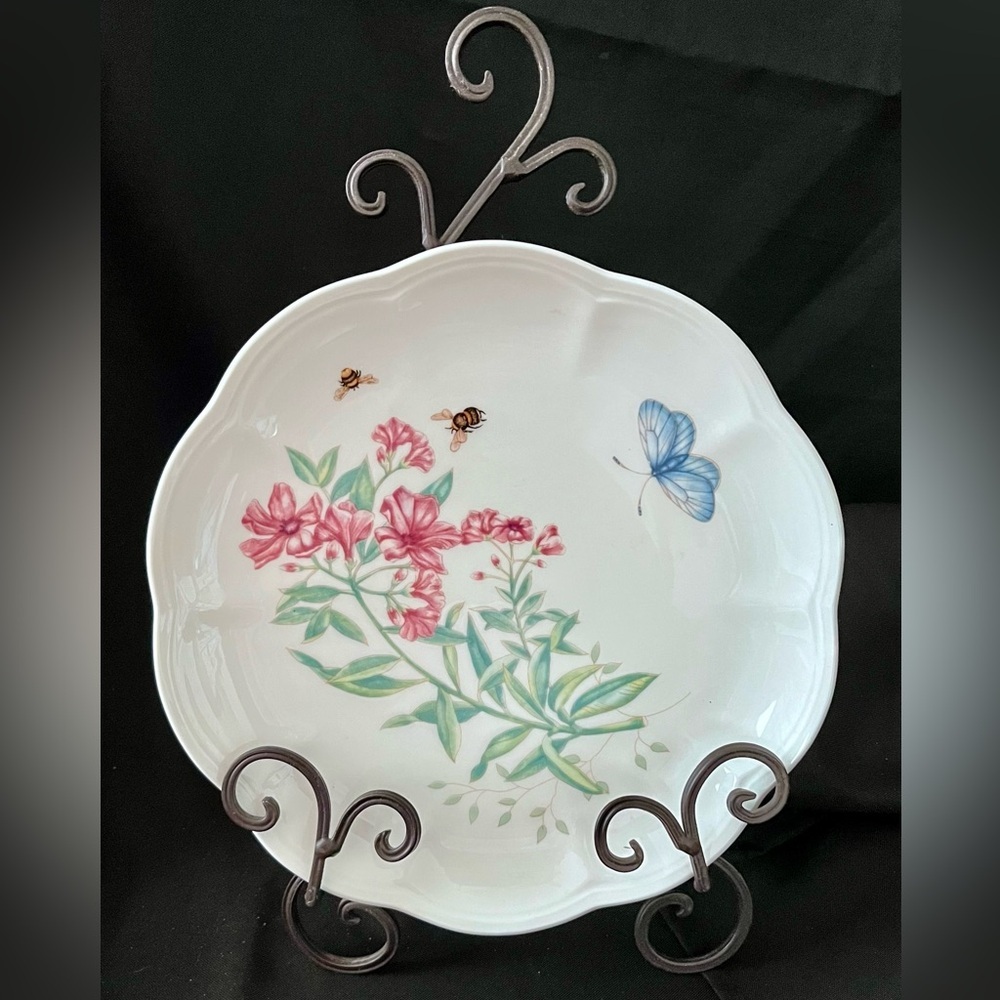 Lenox Butterfly Meadow Swallowtail 9" Porcelain Accent Salad Luncheon Plate